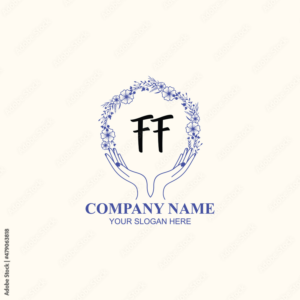 FF initial hand drawn wedding monogram logos FF initial hand drawn wedding monogram logos