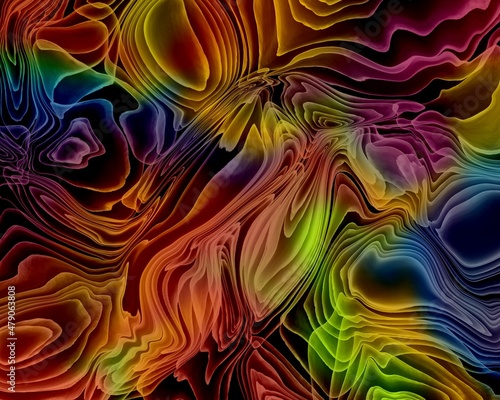 dark background with modern orange and dark green colors alcohol ink texture, ink texture