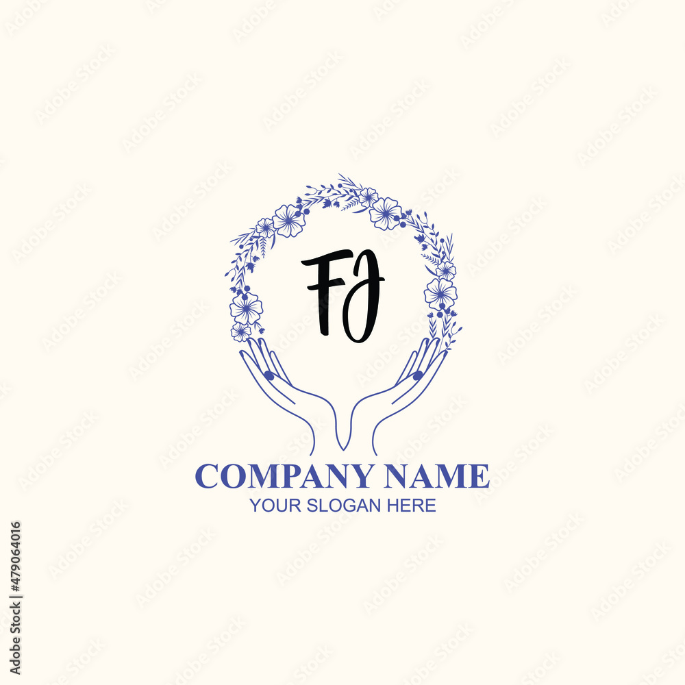 FJ initial hand drawn wedding monogram logos FJ initial hand drawn wedding monogram logos