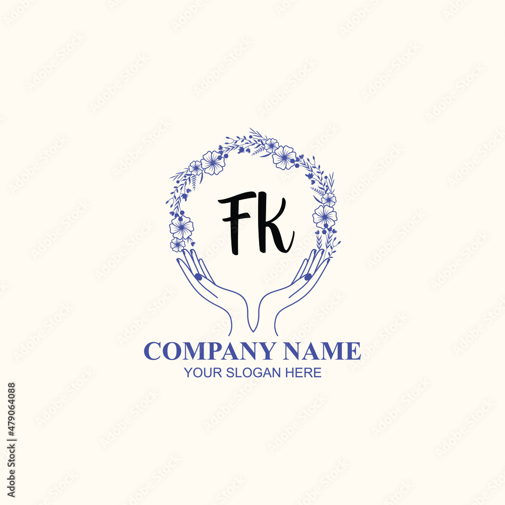 FK initial hand drawn wedding monogram logos FK initial hand drawn wedding monogram logos