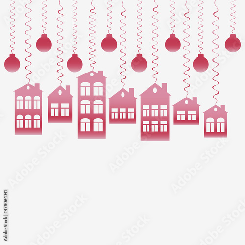 advertising banner or postcard - housewarming, sale or rental of housing on a turnkey basis. Apartments or houses