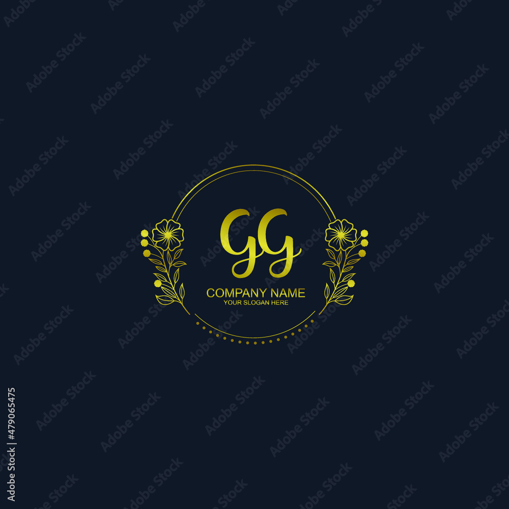GG initial hand drawn wedding monogram logos GG initial hand drawn wedding monogram logos