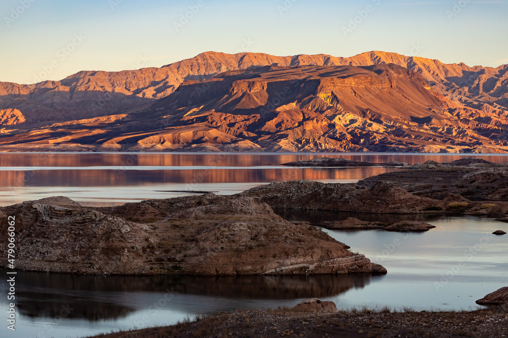 Golden Hour Reflections 
Sunset Point Overlook
Lake Mead National Recreation Area
Nevada