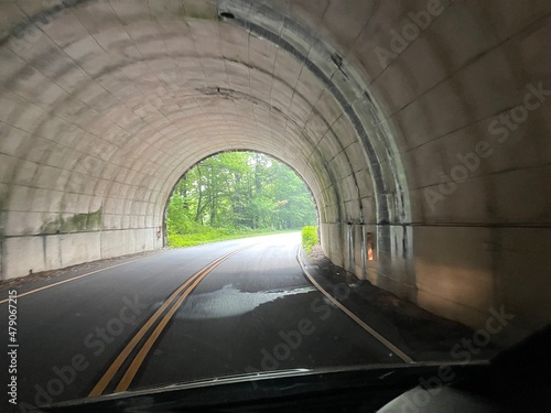 Tunnels and roads in the mountains of Ashville North Carolina