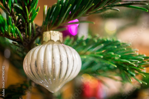 A toy on a Christmas tree