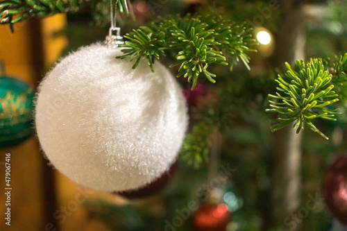 A toy on a Christmas tree
