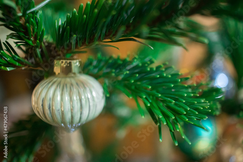 A toy on a Christmas tree