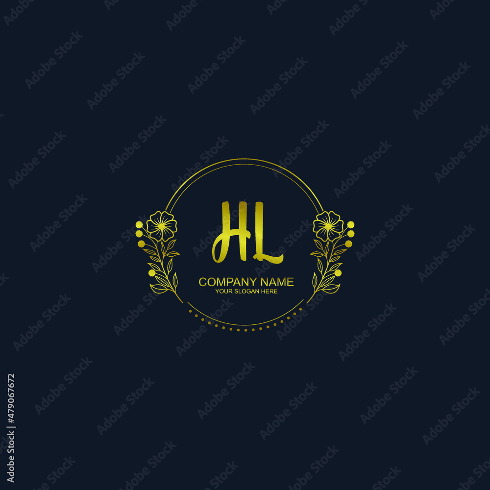 HL initial hand drawn wedding monogram logos HL initial hand drawn wedding monogram logos