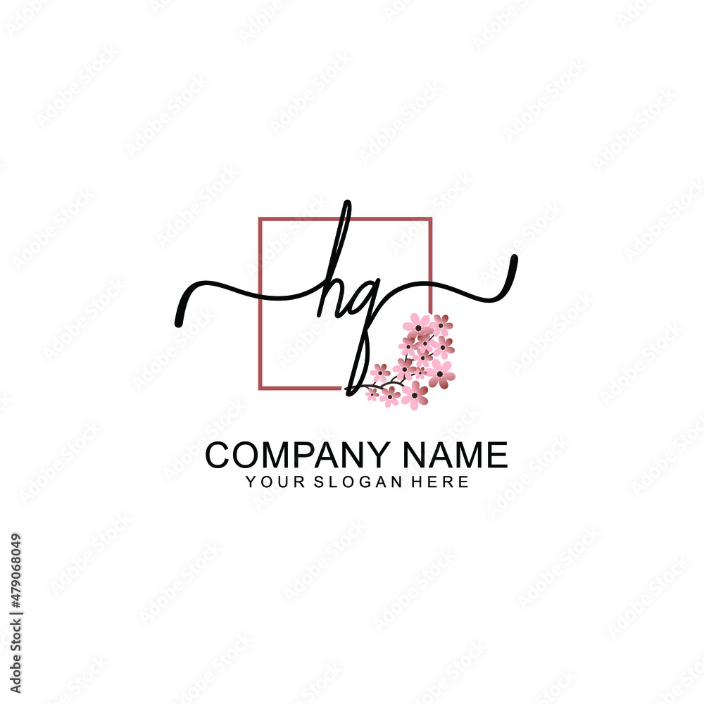 Initial HG beauty monogram and elegant logo design handwriting logo of initial signature Initial HG beauty monogram and elegant logo design handwriting logo of initial signature