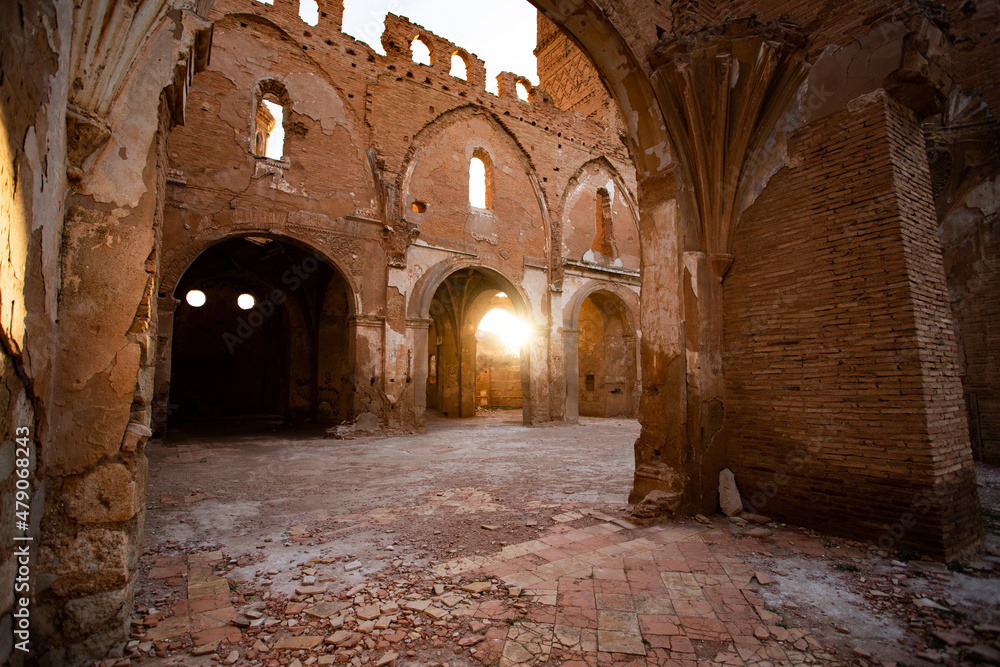 Ruins of the town of Belchite, Zaragoza. Spain