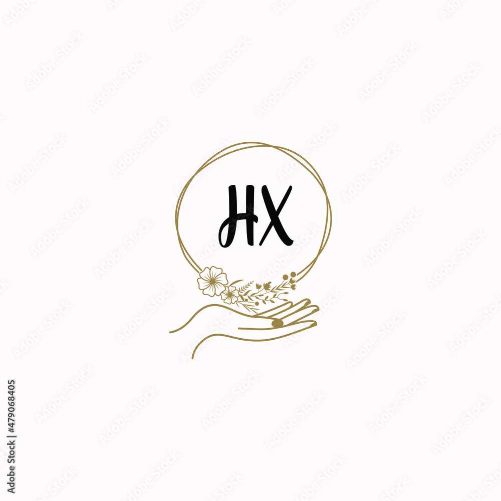 HX initial hand drawn wedding monogram logos HX initial hand drawn wedding monogram logos