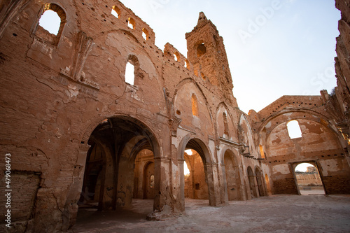 Ruins of the town of Belchite, Zaragoza. Spain