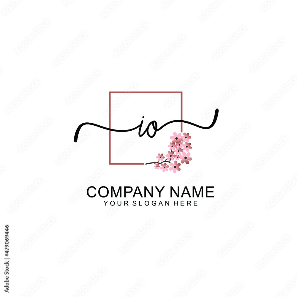 Initial IO beauty monogram and elegant logo design handwriting logo of initial signature Initial IO beauty monogram and elegant logo design handwriting logo of initial signature