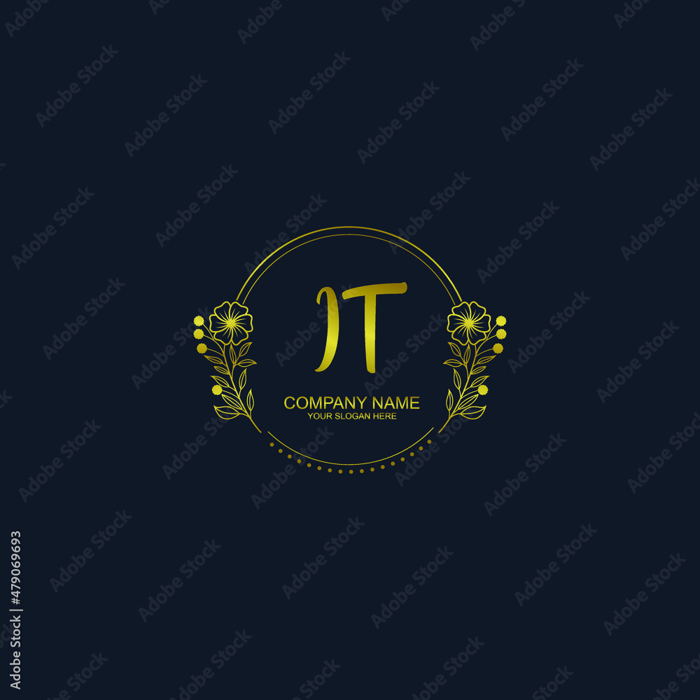 IT initial hand drawn wedding monogram logos IT initial hand drawn wedding monogram logos