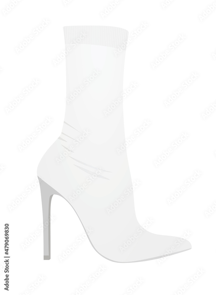 Women long boot. high heel. vector illustration Women long boot. high heel. vector illustration