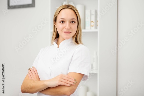 Portrait of female professional beauty doctor.