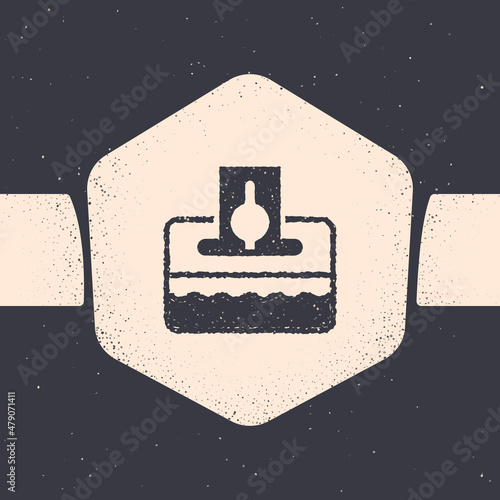 Grunge Donate or pay your zakat as muslim obligatory icon isolated on grey background. Muslim charity or alms in ramadan kareem before eid al-fir. Monochrome vintage drawing. Vector