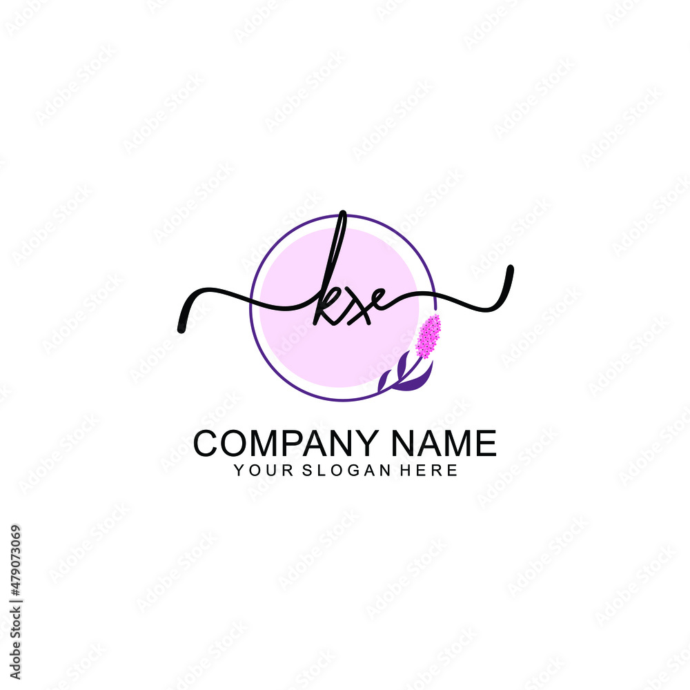 Initial KX beauty monogram and elegant logo design handwriting logo of initial signature Initial KX beauty monogram and elegant logo design handwriting logo of initial signature