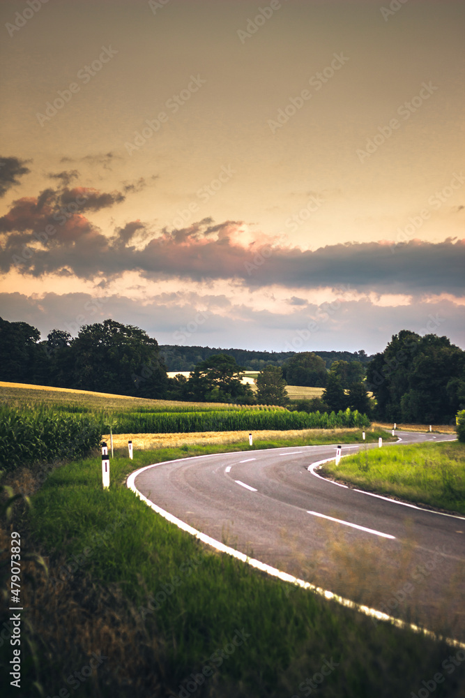 Fototapeta premium road in rural landscape