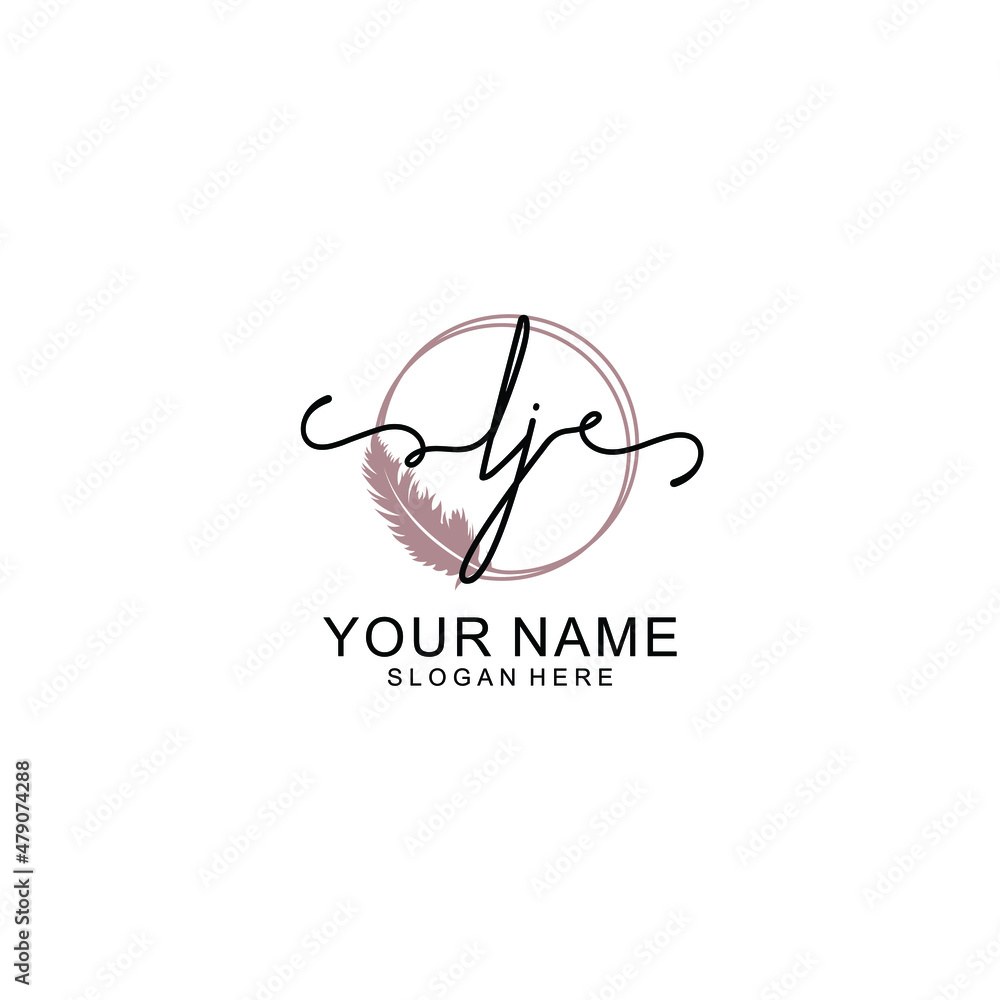 Initial LJ beauty monogram and elegant logo design handwriting logo of initial signature Initial LJ beauty monogram and elegant logo design handwriting logo of initial signature