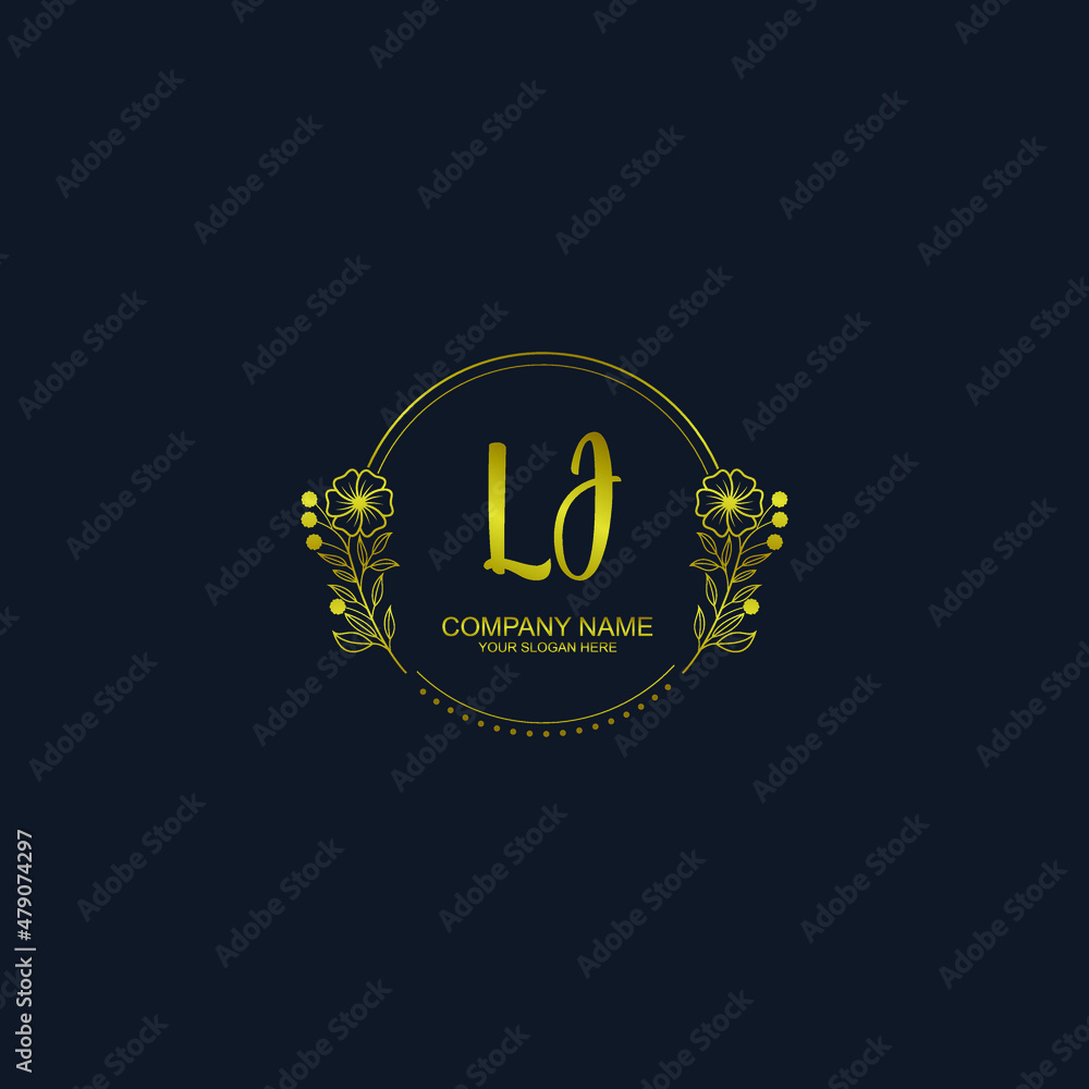 LJ initial hand drawn wedding monogram logos LJ initial hand drawn wedding monogram logos