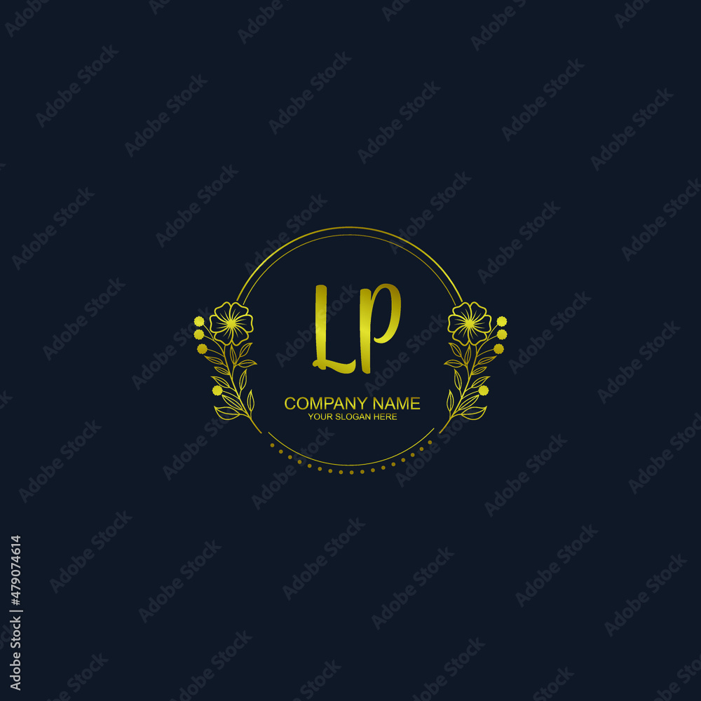 LP initial hand drawn wedding monogram logos LP initial hand drawn wedding monogram logos