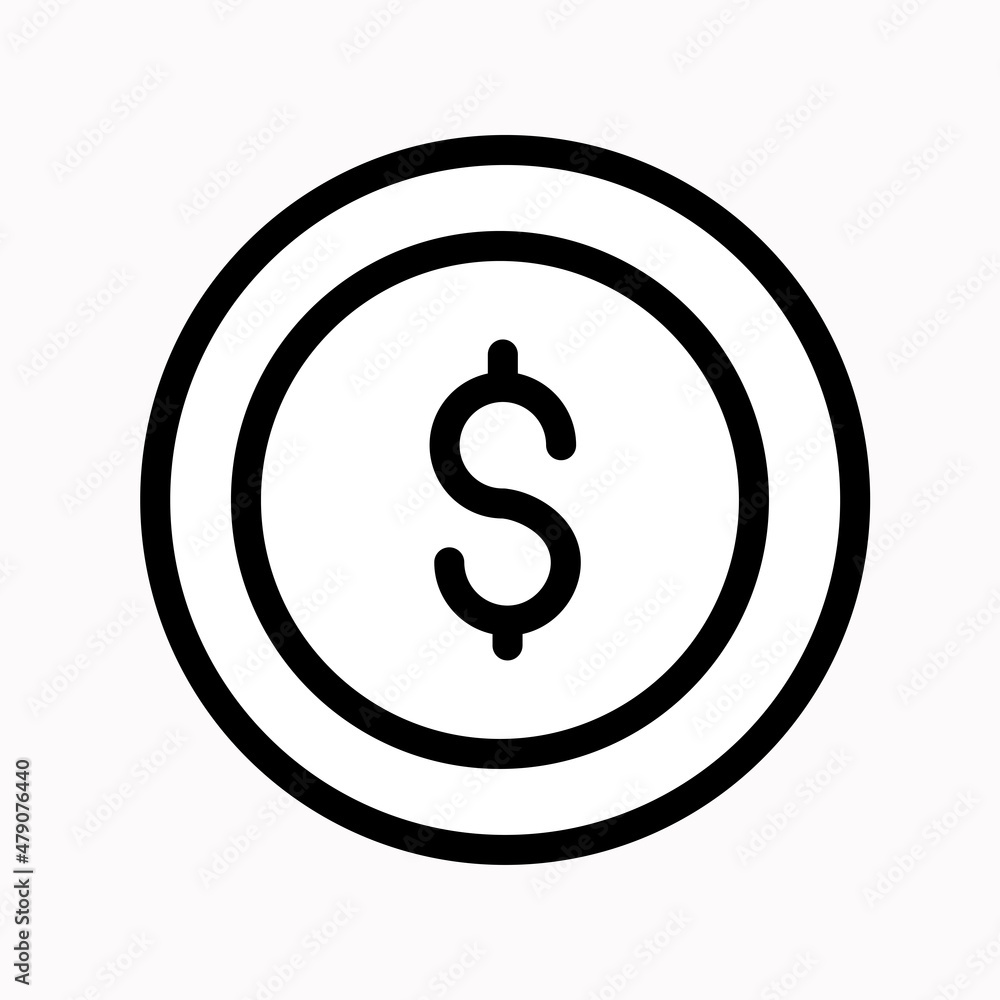 Money vector icon. Stroke vector illustration on a white background. Money vector icon. Stroke vector illustration on a white background.