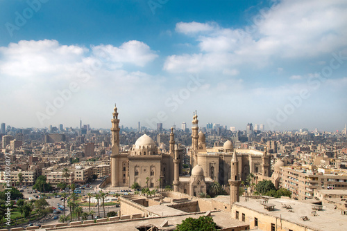 Panoramic view of the Islamic Quarter in Cairo, Egypt