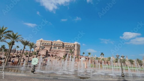 ABU DHABI, UAE - DECEMBER 10, 2016: Emirates Palace on a beautiful sunny day photo