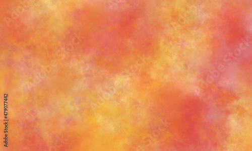 Abstract watercolor background in pink, orange and red tones. Copy space, horizontal banner