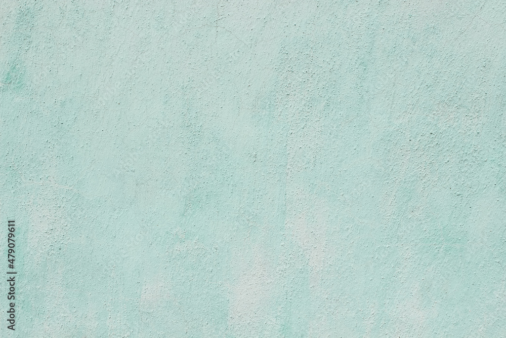 turquoise wall painted in plaster