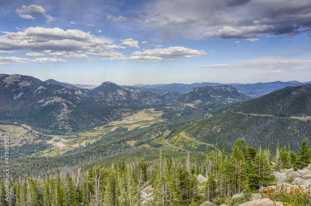 View from Rainbow Curve Overlook in Rocky Mountian National Park.