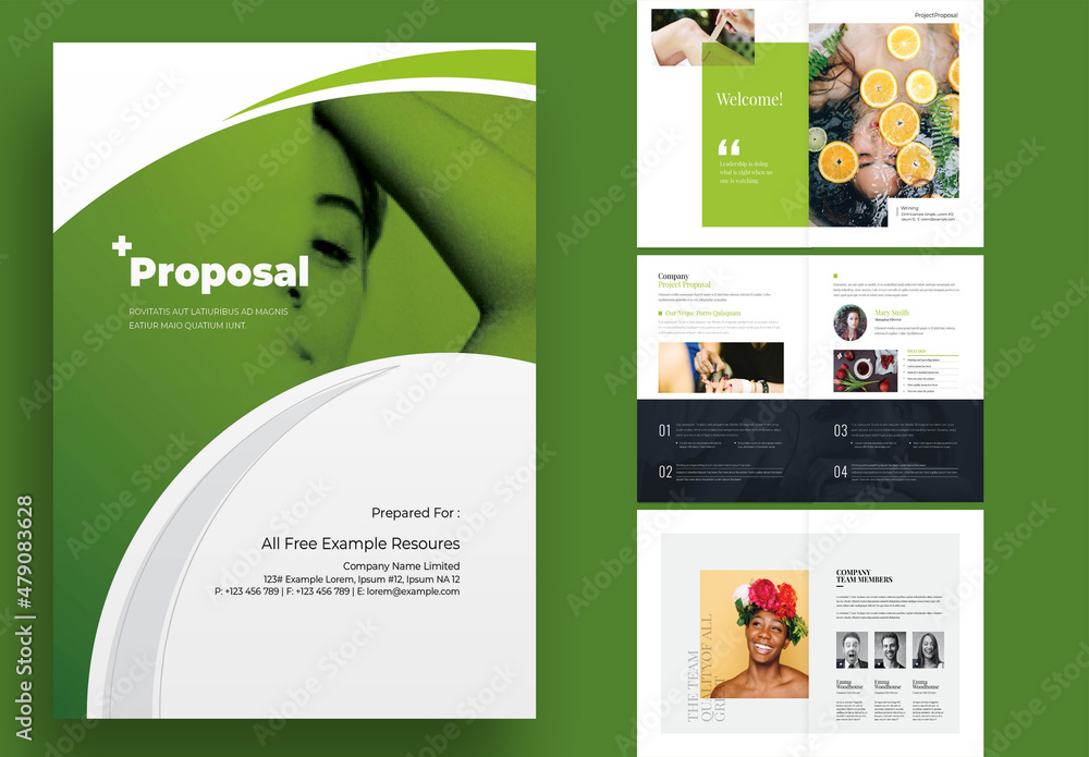 Introduction For Project Example For Spa Health & Spa Project Proposal Stock Template | Adobe Stock
