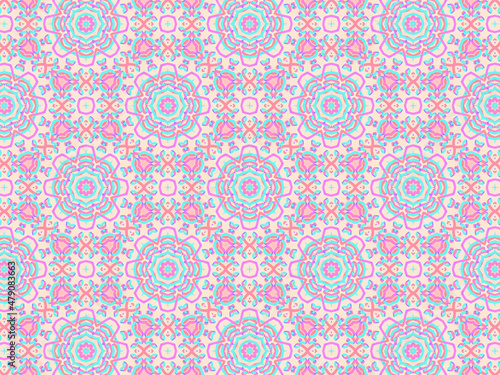 Exquisite and delicate pink lacy patterns for fabric, packaging, wrapping paper and stationery. Repeating fashion print on a blush nude background.