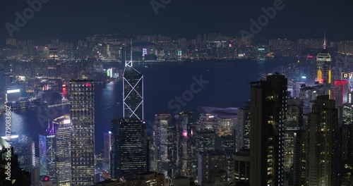 Wallpaper Mural Hong Kong city night Torontodigital.ca