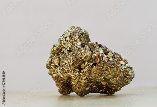 Pyrite mineral with cubic small crystals.