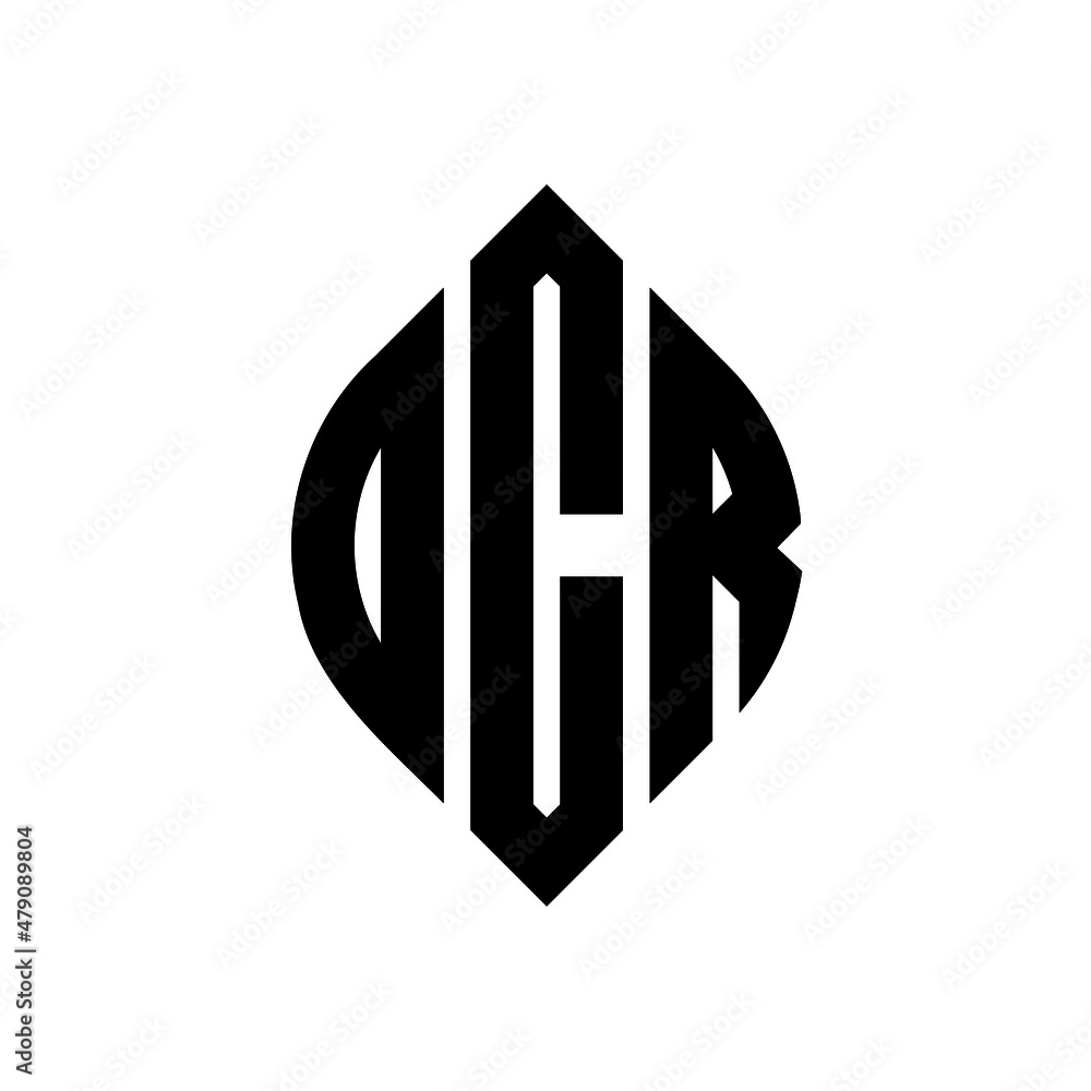 cuscús Médula vino DCR circle letter logo design with circle and ellipse shape. DCR ellipse  letters with typographic style. The three initials form a circle logo. DCR  circle emblem abstract monogram letter mark vector. vector
