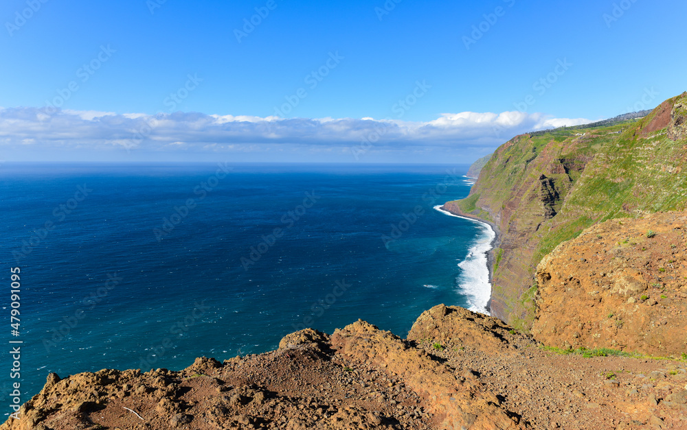 The coast of Madeira, Portugal. Ponta do Pargo.