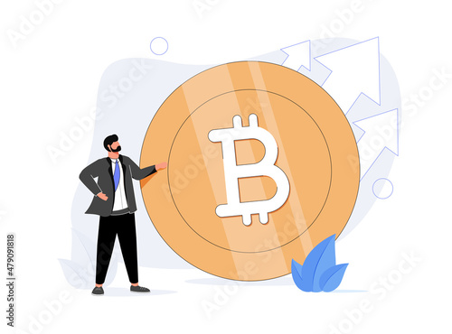 What is Bitcoin and blockchain technology, knowledge or crypto currency technology, blockchain class, education concept