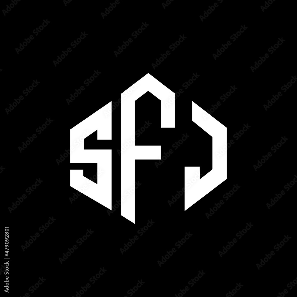 SFJ letter logo design with polygon shape. SFJ polygon and cube shape logo design. SFJ hexagon vector logo template white and black colors. SFJ monogram, business and real estate logo. SFJ letter logo design with polygon shape. SFJ polygon and cube shape logo design. SFJ hexagon vector logo template white and black colors. SFJ monogram, business and real estate logo.
