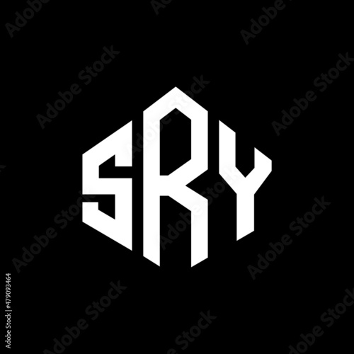Fotografi SRY letter logo design with polygon shape