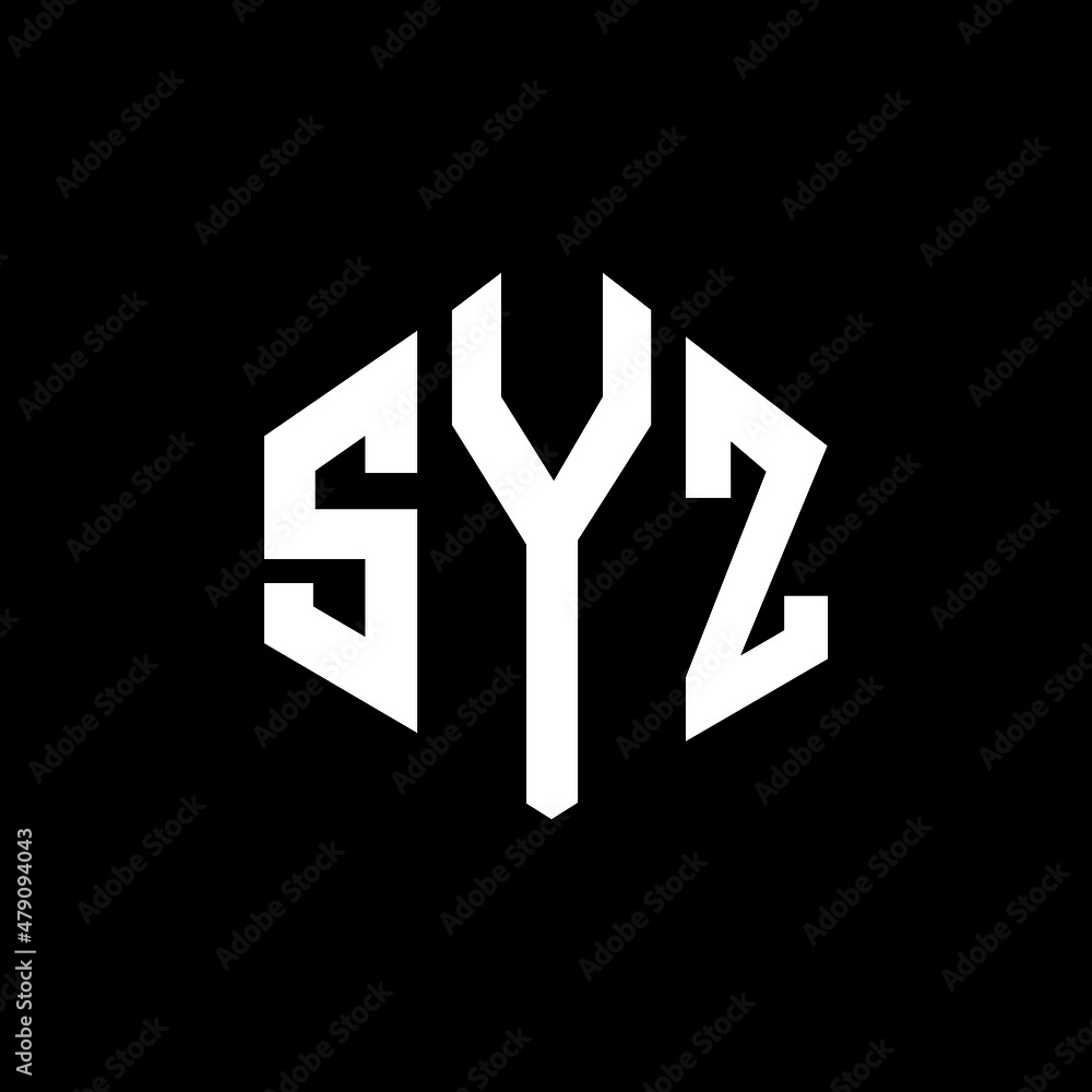 SYZ letter logo design with polygon shape. SYZ polygon and cube shape logo design. SYZ hexagon vector logo template white and black colors. SYZ monogram, business and real estate logo. SYZ letter logo design with polygon shape. SYZ polygon and cube shape logo design. SYZ hexagon vector logo template white and black colors. SYZ monogram, business and real estate logo.
