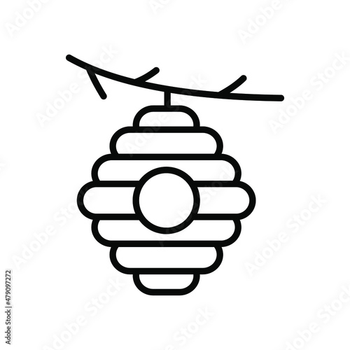 Hive outline vector icon