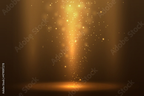 Schilderij op canvas Shiny gold dust effect