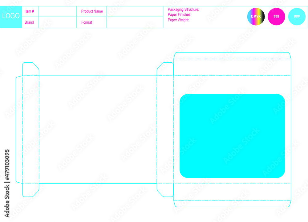 DieCut Template Box Package Design, 3D Box Package Dieline, Factory