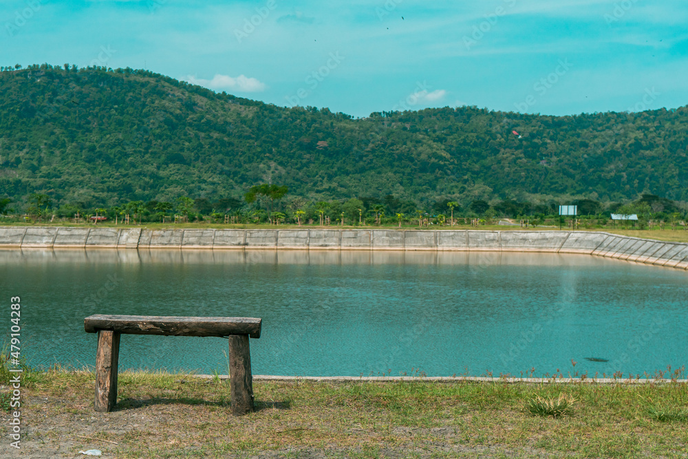 The reservoir as a natural water storage place when the dry season comes, as well as a tourist location