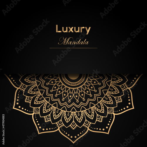 illustration of a background with a lace. golden mandala background design