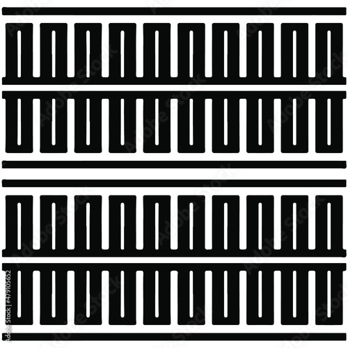 Seamless ethnic pattern.Abstract Geometric Pattern generative computational art illustration.Black and  white pattern for wallpapers and backgrounds. 