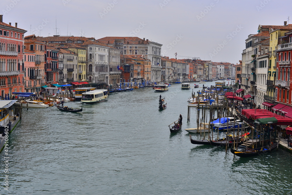 City view of the grand canal, Venice, Italy. 