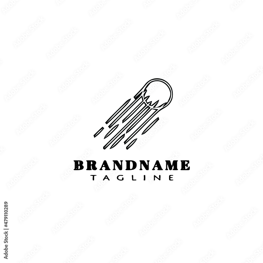 comet falling down logo icon design template vector comet falling down logo icon design template vector